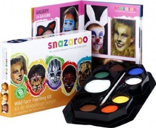 Wild Faces Face Painting Kit Water Based, Easy On & Easy Off and Non Toxic: Toys & Games