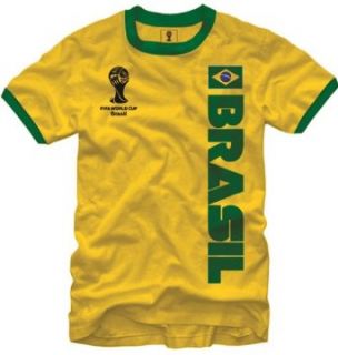 FIFA World Cup Soccer   Brasil   Ringer T Shirt: Clothing