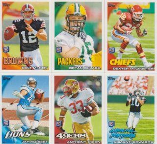 2010 Topps Football Rookies 6 Card Lot Jahvid Best #27,194,248,268,307,315 Sports Collectibles