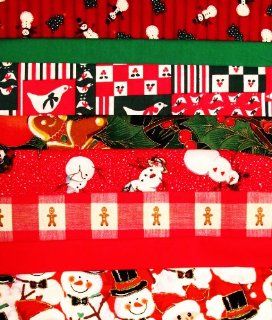 CHRISTMAS FAT QUARTERS Fabric ~ (SET OF 5) PRINTS ~ Quilt ~ Crafts ~ Sewing : Other Products : Everything Else