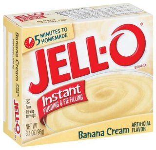 Jell O Pudding & Pie Filling Instant Banana Cream   24 Pack : Grocery & Gourmet Food