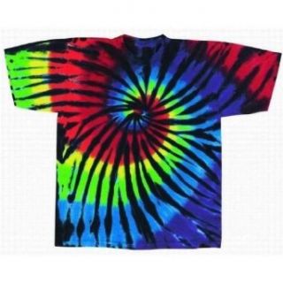 Tie Dye Mania Stained Glass Swirl Tie Dye Short Sleeve T Shirt: Clothing