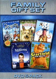 Family DVD 5 pack with Robots, Winn Dixie, Ice Age, Millions, and Garfield: Movies & TV