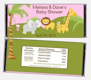 Safari Baby Shower Personalized Candy Bar Wrappers: Health & Personal Care