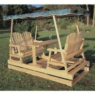 Rustic Natural Cedar Furniture Deluxe Wooden Garden Glider  Patio Gliders  Patio, Lawn & Garden