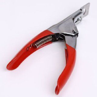 Red Clipper Pincers Cutter Manicure Fit Acrylic False Nails Tips DIY : Nail Art Equipment : Beauty