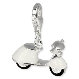 SilberDream Charm motor scooter, 925 Sterling Silver Charms Pendant with Lobster Clasp for Charms Bracelet, Necklace or Earring FC638: SilberDream: Jewelry