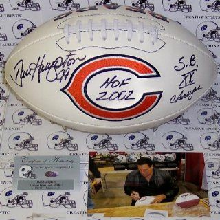 Dan Hampton Autographed Football   Logo   Autographed Footballs: Sports Collectibles