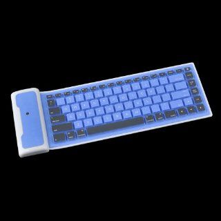 Apollo23   87 Keys Bluetooth 2.0 Wireless Silicone Rubber Waterproof Foldable Flexible Keyboard For iPad iPhone 4 Tablet Notebook Laptop, Blue: Computers & Accessories
