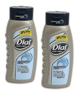 Dial For Men Moisture Rich Hair + Body Wash, With Scalp Conditioners, 21 Fl Oz/ 621 mL, (2 PACK) : Bath And Shower Gels : Beauty