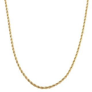 10K Yellow Gold Solid Rope Twist Chain Lobster Clasp Necklace 3MM 20 Inches: Jewelry