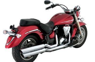 Vance & Hines Chrome Big Shots 2 into 2 Exhaust System for Yamaha 2007 2011 V Star 1300 Models: Automotive