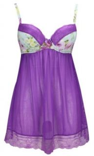 Affinitas 648 BRV Hannah Bright Violet Push Up Babydoll Babydoll Lingerie