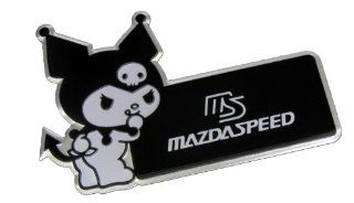 MAZDASPEED MS Mazda Kuromi Hello Kitty Black White Aluminum Emblem Badge Nameplate Logo Decal Rare JDM for Mazda Protege Miata MX5 MX6 RX7 RX8 Mazda 3 6 R3 626 CX7 CX9 M2 M3 M5 MPV: Automotive