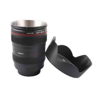 Vigrand Camera Ef 24 105mm F/4.0l USM Lens ( Similar Canon ) Travel Coffee Mug / Cup / Thermos with Drinking Lid & Quality Stainless Steel Interior: Kitchen & Dining