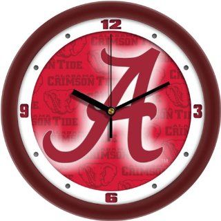 Alabama Crimson Tide Suntime 12" Dimension Glass Crystal Wall Clock   NCAA College Athletics : Roll Tide Clock : Sports & Outdoors