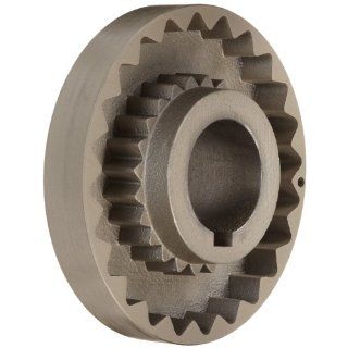 Martin 10S 2 1/2 Quadraflex Coupling Flange, Cast Iron, Inch, 2.5" Bore A, 2.5" Bore B, 7.5" OD, 2.656" Length, 0.75" x 0.25" Keyway Spider Couplings