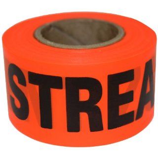 Presco CUAROGBK99 658 150' Length x 1 1/2" Width, PVC Film, Arctic Orange Glo Printed Roll Flagging, Legend "Streamside Management Zone" (Pack of 108): Safety Tape: Industrial & Scientific
