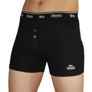 Mens Lonsdale Black Athletic Dri Fit Boxer Shorts / Underwear Briefs (Size: XXL): Clothing