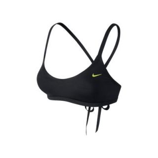 Nike Bondi Block Chevron Back Womens Swim Top   Black