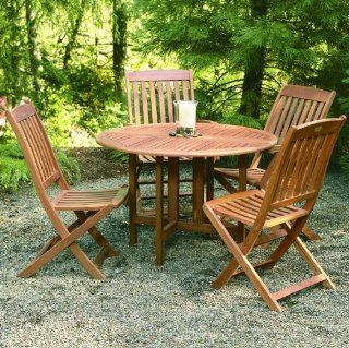 PHAT TOMMY Celebration Round Table w 4 spontaneity chairs : Outdoor And Patio Furniture Sets : Patio, Lawn & Garden