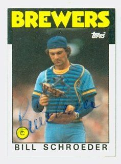 Bill Schroeder AUTO 1986 Topps #662 Brewers: Sports Collectibles