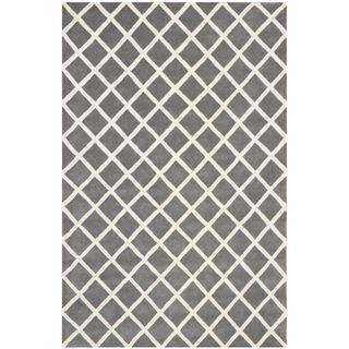 Safavieh Handmade Moroccan Chatham Dark Grey Wool Rug (89 X 12)