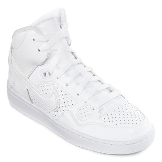 Nike Sons of Force Mid Grade School Boys Athletic Shoes, White, Boys