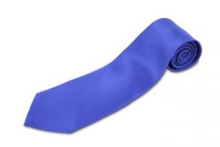 Extra Long Solid Blue Silk Tie at  Mens Clothing store