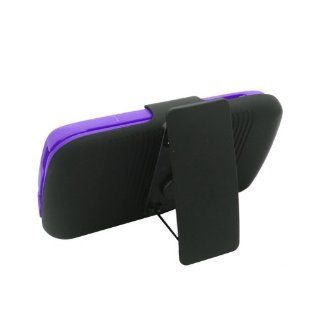 Purple Black Heavy Duty Hard Holster Clip Cover Case for Samsung Transform Ultra SPH M930: Cell Phones & Accessories