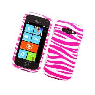 Samsung Focus 2 i667 SGH I667 Pink White Zebra Stripe Cover Case Cell Phones & Accessories