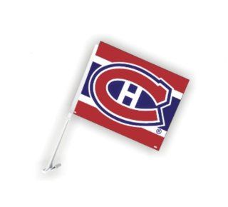 NHL Montreal Canadiens Car Flag with Wall Brackett : Automotive Decals : Sports & Outdoors
