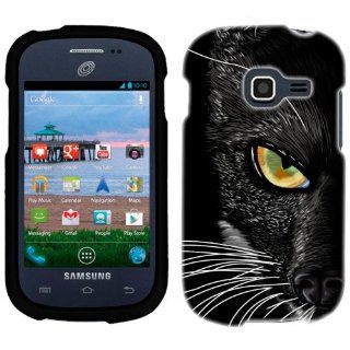 Samsung Galaxy Centura Black Cat Face Phone Case Cover Cell Phones & Accessories