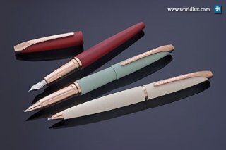 Cross ATX Claret Red Fine Point Fountain Pen Gold Appointments : Fine Writing Instruments : Office Products