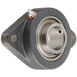 Browning VF2S 124 Intermediate Duty Flange Unit, 2 Bolt, Setscrew Lock, Regreasable, Contact and Flinger Seal, Cast Iron, Inch, 1 1/2" Bore, 5 21/32" Bolt Hole Spacing Width, 6 3/4" Overall Width: Flange Block Bearings: Industrial & Scie