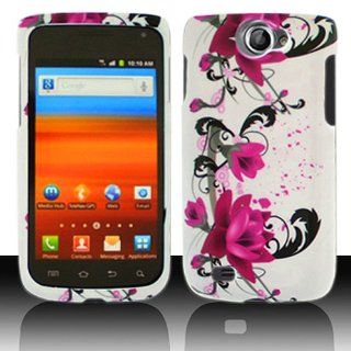 Pink White Flower Hard Cover Case for Samsung Galaxy Exhibit 4G SGH T679 Cell Phones & Accessories