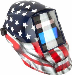 Forney 55650 Automatic Darkening Welding Helmet, Old Glory Trident, American Flag    