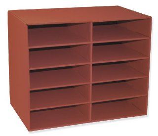 Classroom Keepers 10 Shelf Organizer, Red : Office Desk Organizers : Office Products