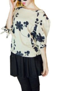 Women Embroidered Flowers Seven Quarter Sleeve Blouse Shirt Sweet Art at  Womens Clothing store