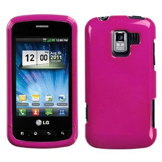 Solid Color Hard Plastic Case Protector Cover (Pink) for LG Enlighten VS700 / Optimus Slider LS700 / Optimus Q Verizon Virgin Mobile Cell Phones & Accessories