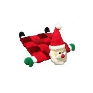 Kyjen PP03315 Squeaker Mat Santa 16 Squeaker Plush Squeak Toy Dog Toys, Medium, Red : Pet Squeak Toys : Pet Supplies