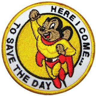 Mighty Mouse Superhero to Save the Day Movie Cartoon Jacket Shirt Iron Patch