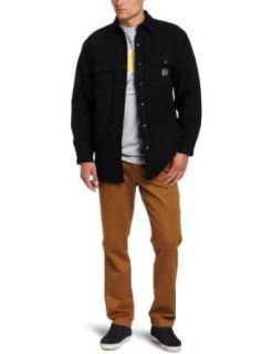 Carhartt Men's Chore Flannel Shirt Jacket, Black, Small: Clothing