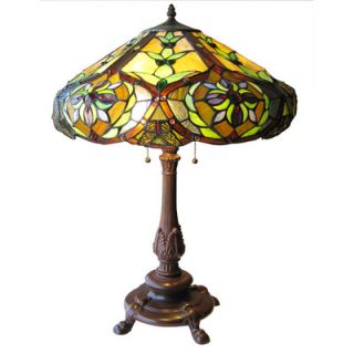 Chloe Lighting Tiffany Style Victorian Table Lamp with 114 Cabochons