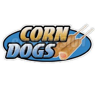 CORN DOGS Concession Decal trailer hot dog cart stand: Patio, Lawn & Garden