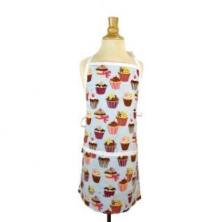Cupcake Young Adult Apron, Reversible Apron, Full Apron Clothing