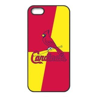 Nice Rectangle & MLB St. Louis Cardinals Logo Accessories Apple Iphone 5/5s Waterproof TPU Back Cases: Cell Phones & Accessories