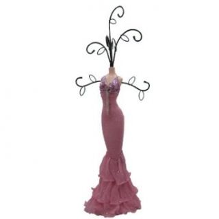 Pink Jewelry Stand Doll Dress Form Sparkling 17"H: Clothing