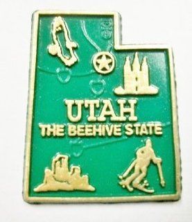 Utah the Beehive State Map Fridge Magnet: Refrigerator Magnets: Kitchen & Dining