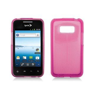Clear Pink Flex Cover Case for LG Optimus Elite LS696: Cell Phones & Accessories